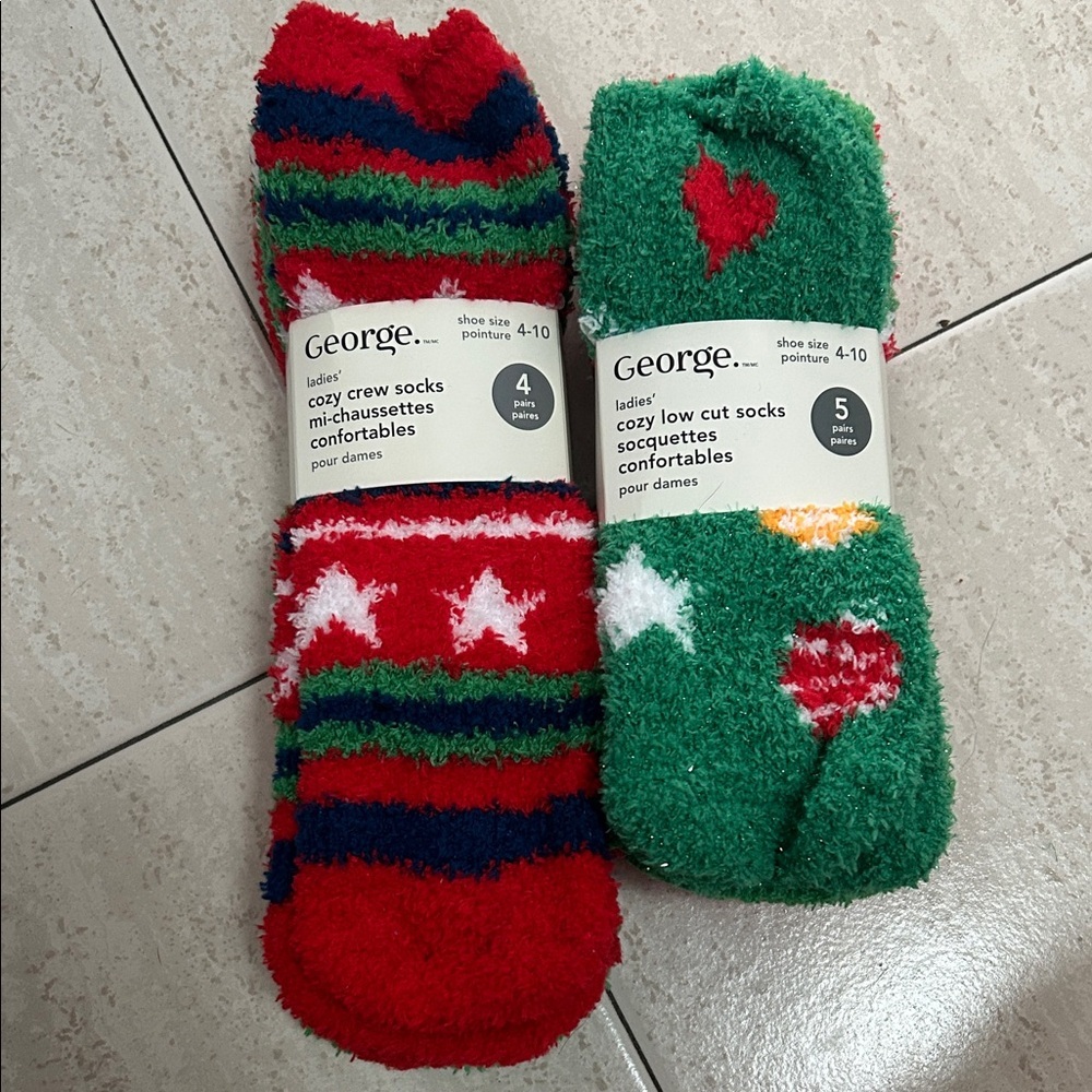 NEW 🆕 9 pairs Cozy Crew and Low Cut Socks Set Christmas Women’s